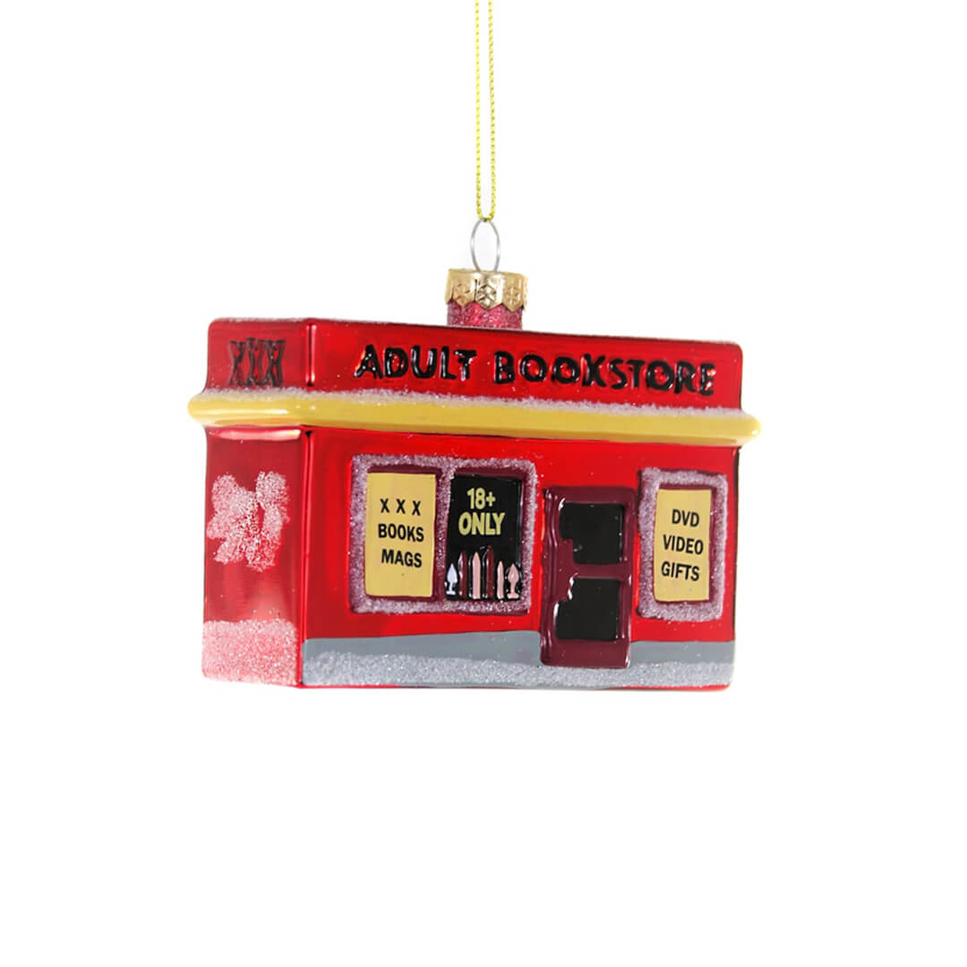 Adult Bookstore Ornament 3.75