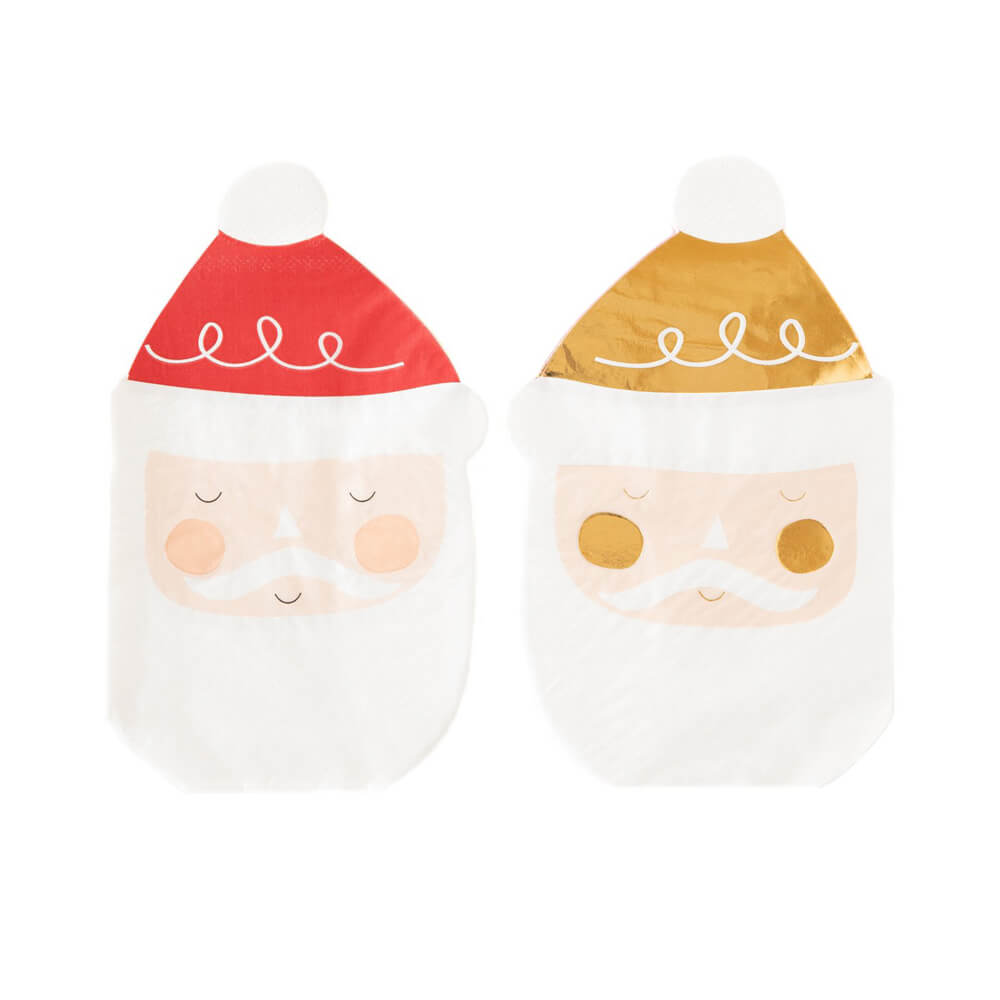 Golden Cheeked Santa Face Napkins - bubblegum market