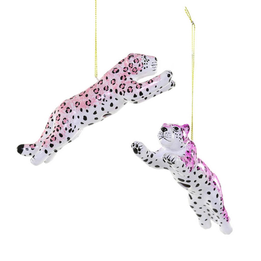 pink-purple-leaping-leopard-ornament-modern-cody-foster-christmas