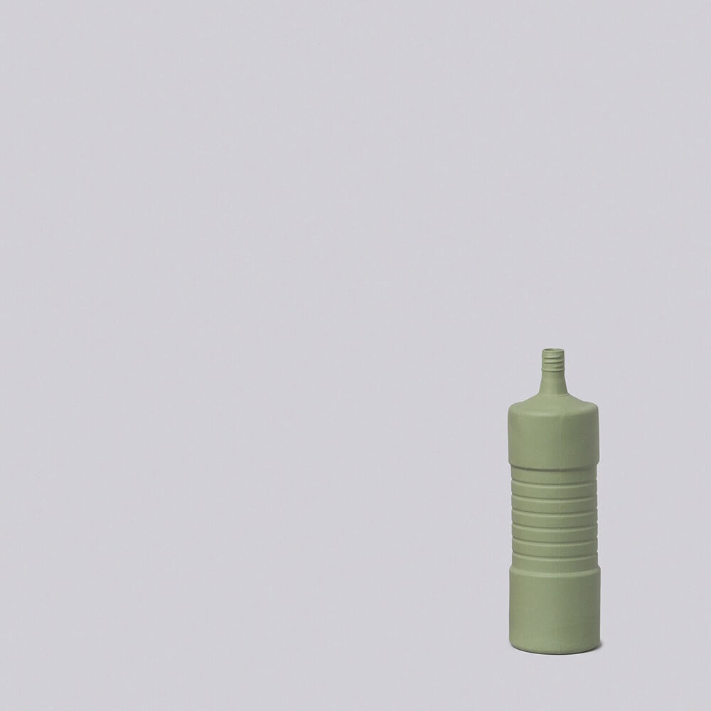 Middle-Kingdom-Ceramic-Ribbed-Plastic-Bottle-Vase-Sage-Green