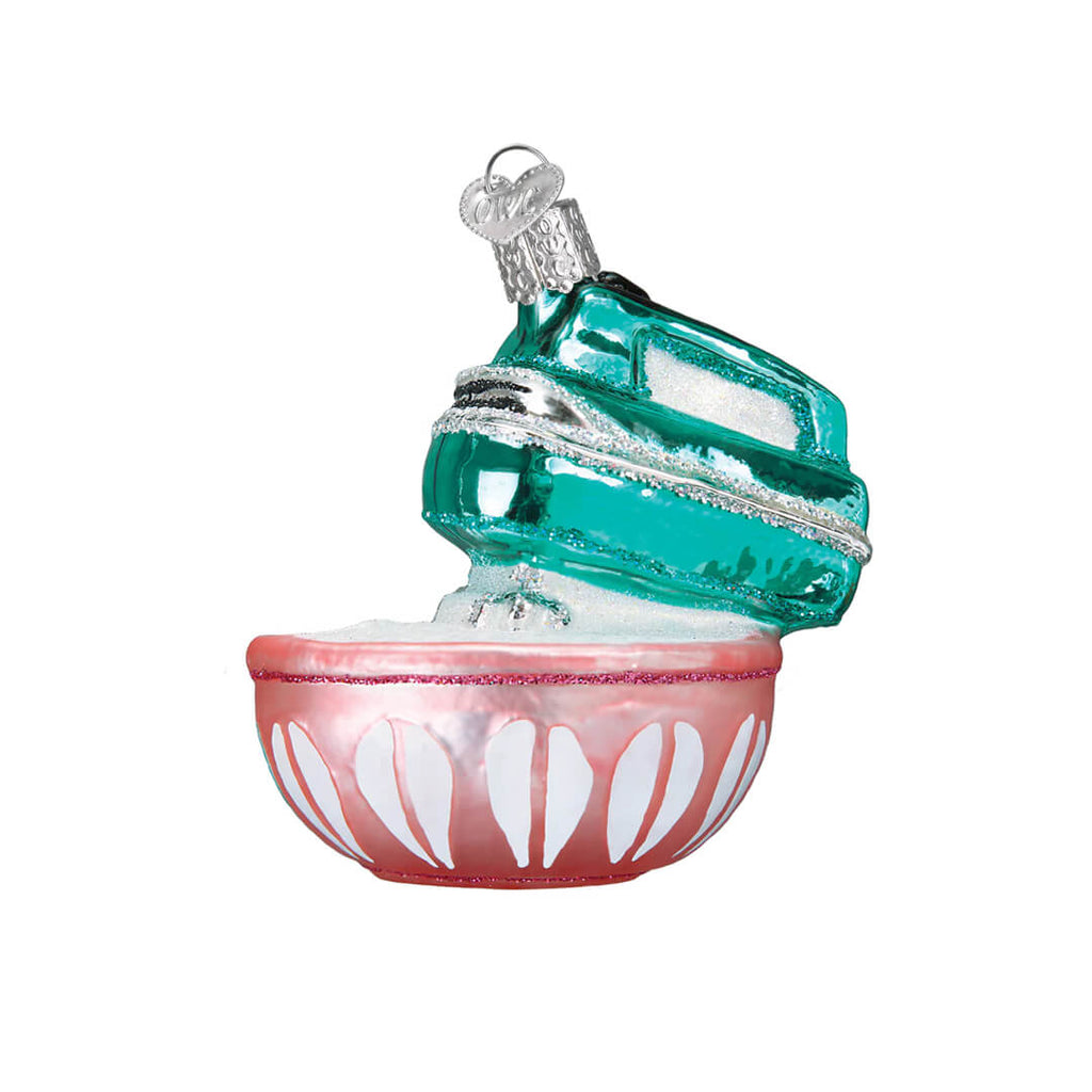 pink-and-teal-vintage-hand-mixer-ornament-old-world-christmas-side-view