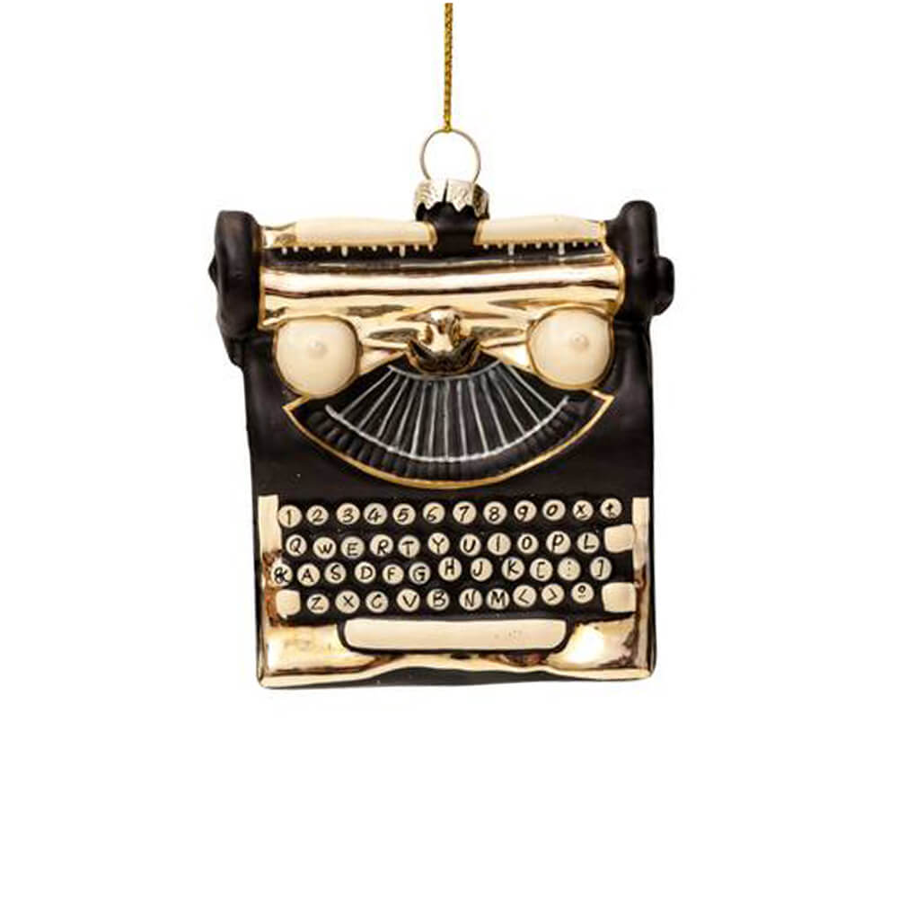 vondels-christmas-black-and-gold-typewriter-ornament