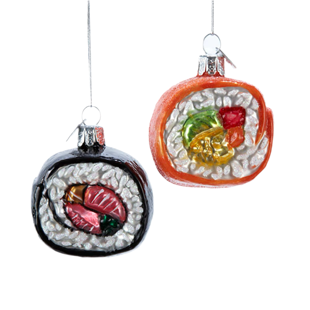 Nobel Gems Glass Sushi Ornament, 2"