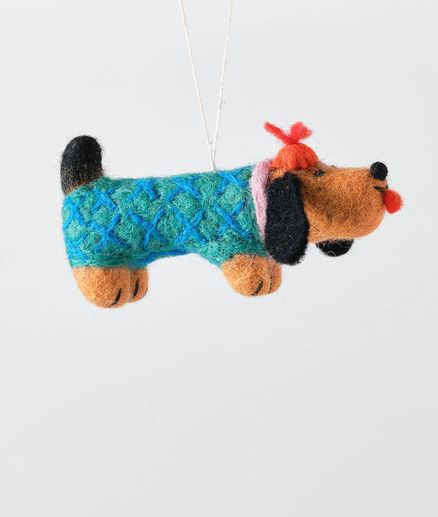 PRESALE: 'Wiener' Hanging Felt Ornament