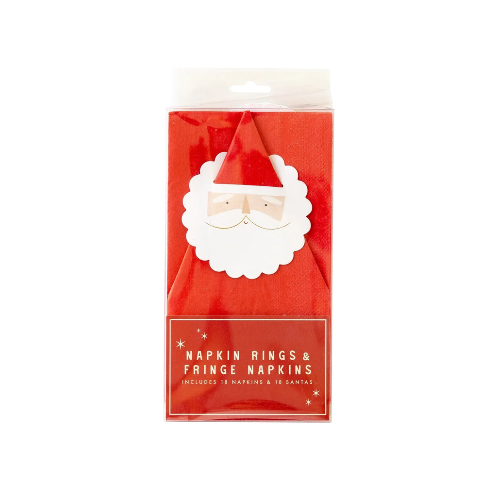 Believe Christmas Santa Napkin Ring and Napkin Set