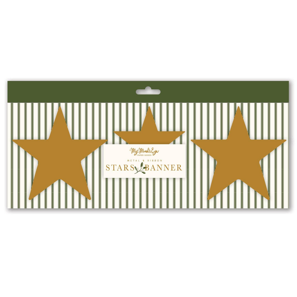 Christmas Memories Metal Stars Banner