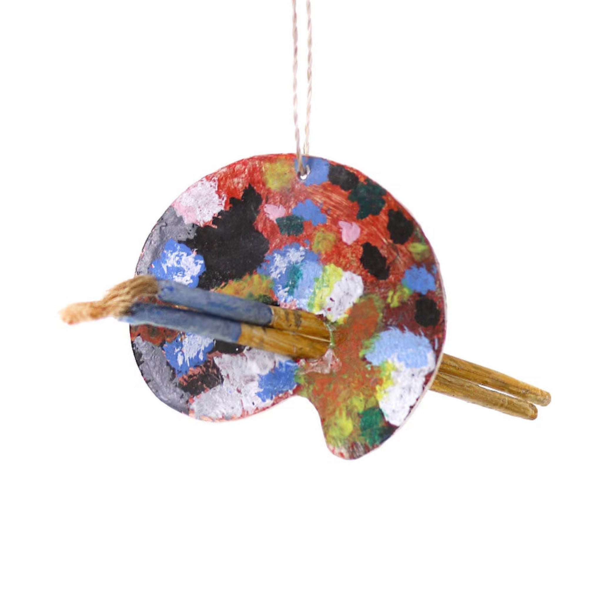 Vintage Artist's Palette Ornament 5" - bubblegum market