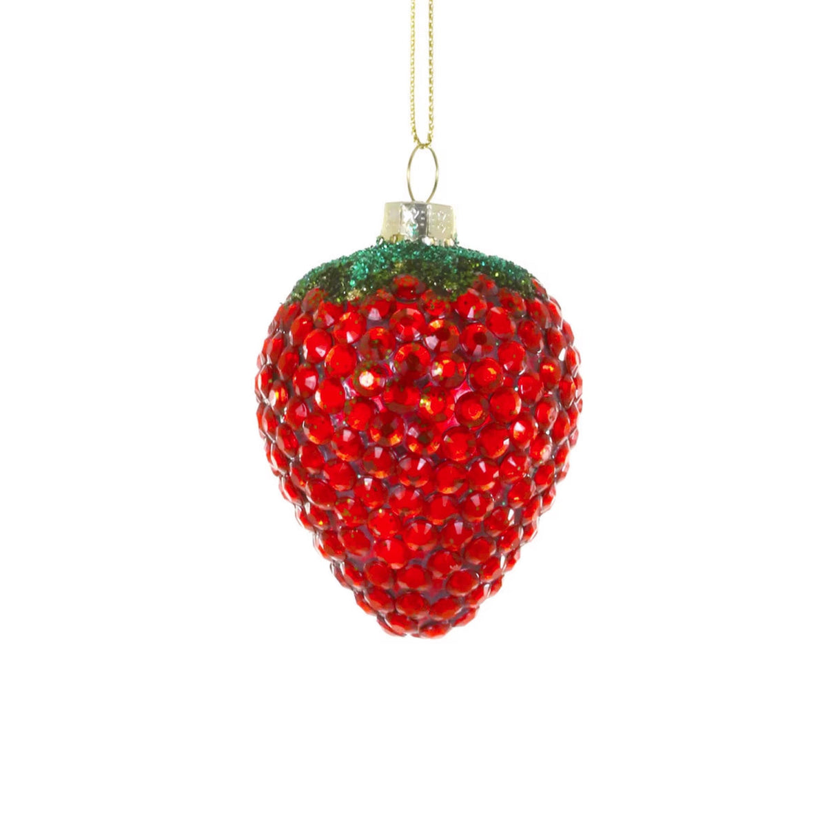 Rhinestone Strawberry Ornament 3" - bubblegum market