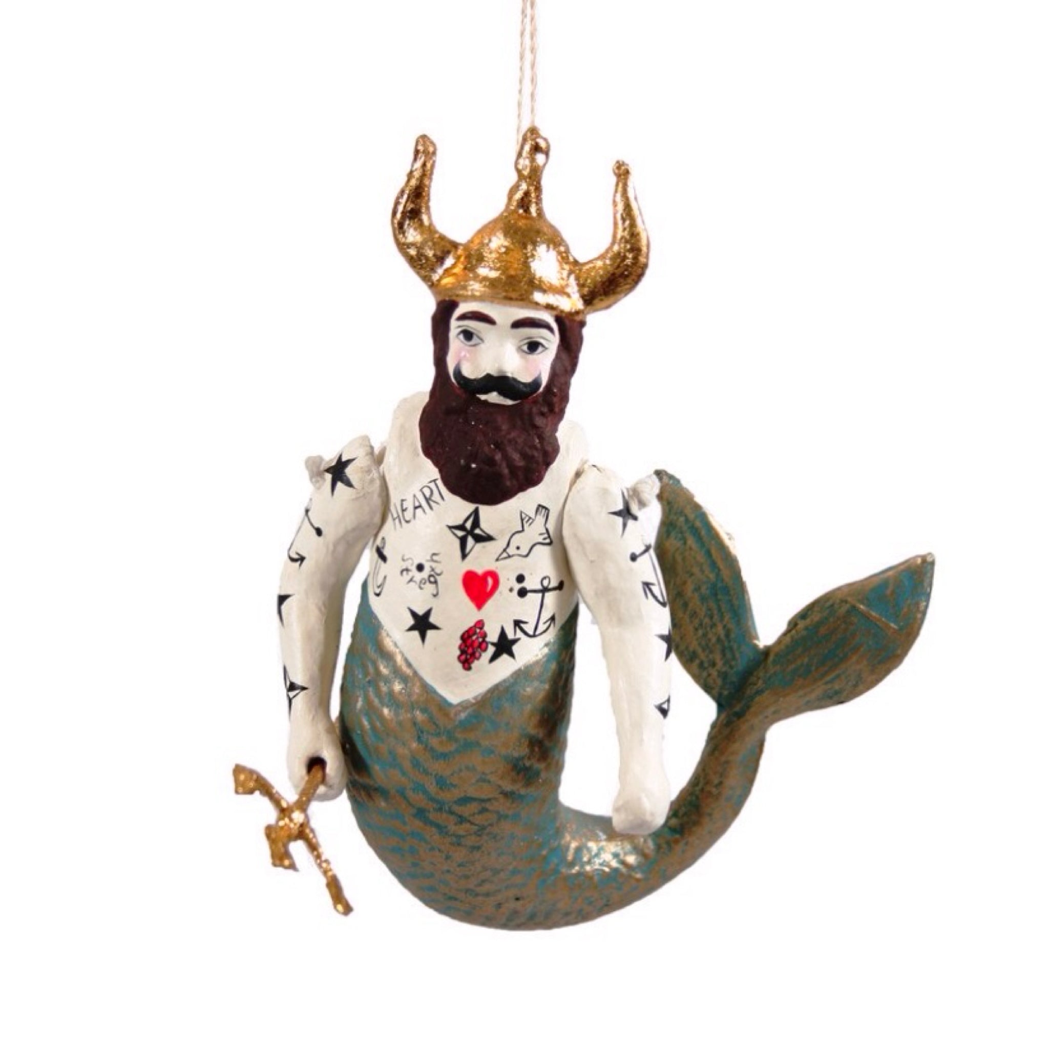 Poseidon Merman Ornament 6.75" - bubblegum market