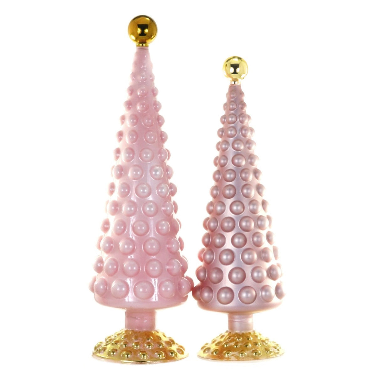 Large Hobnail Trees in Light Pink (Set of 2)