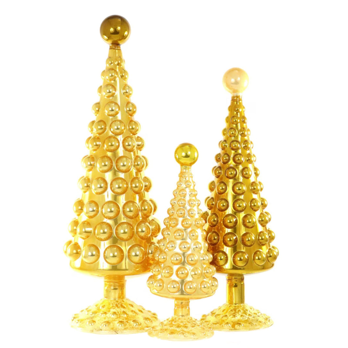 Medium Hobnail Trees in Gold Straw (Set of 3) - bubblegum market