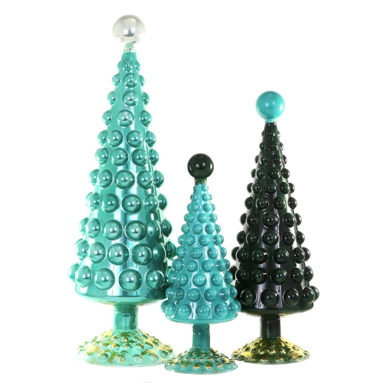 Medium Hobnail Trees in Evergreen (Set of 3) - bubblegum market