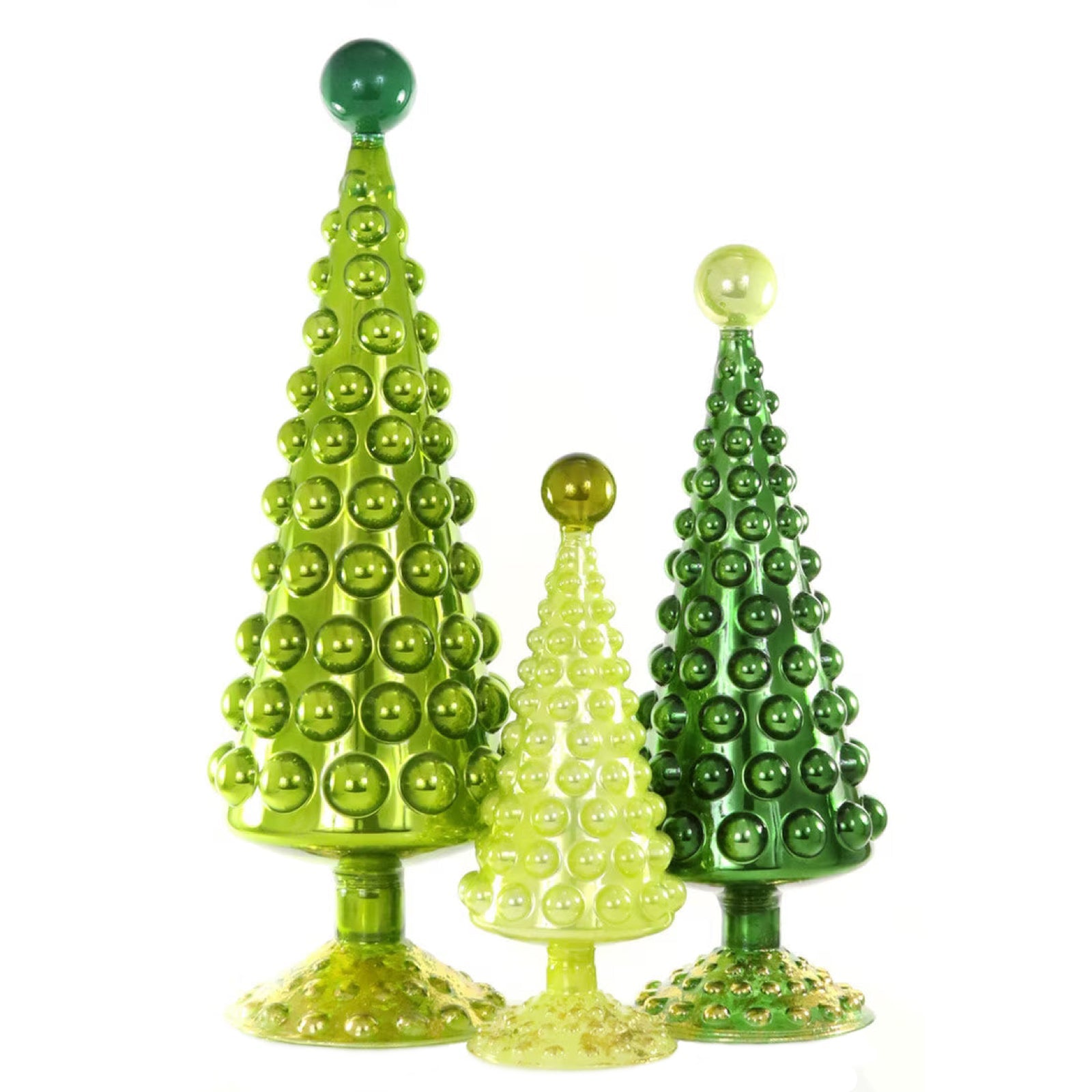 Medium Hobnail Trees in Green (Set of 3) - bubblegum market