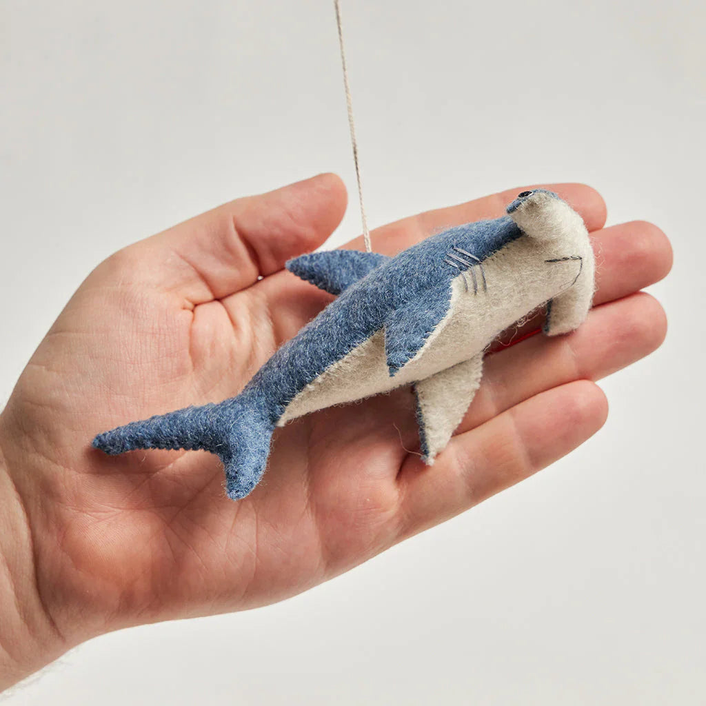 Chief Hammerhead Shark Felt Ornament 5.5"