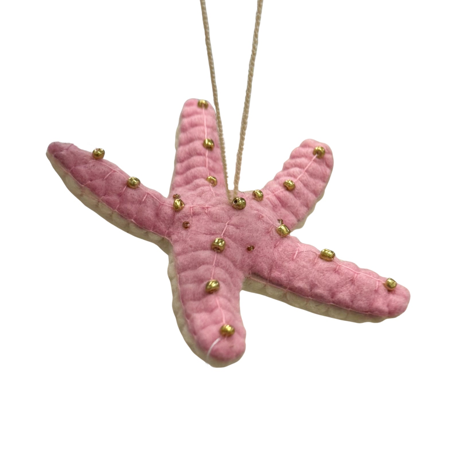 Pink Starfish Felt Ornament