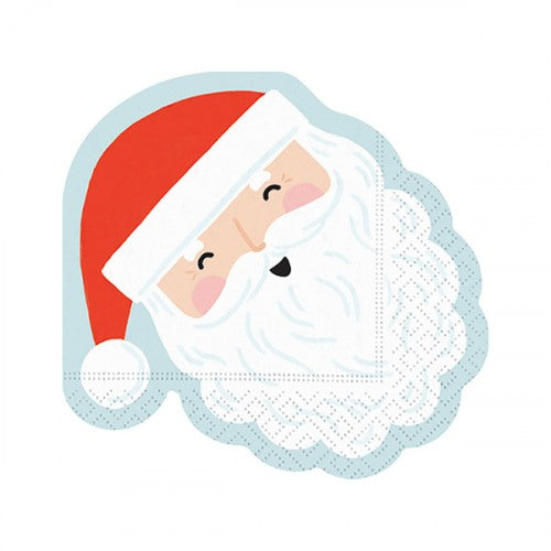 Mr. Claus Die-Cut Beverage Napkins