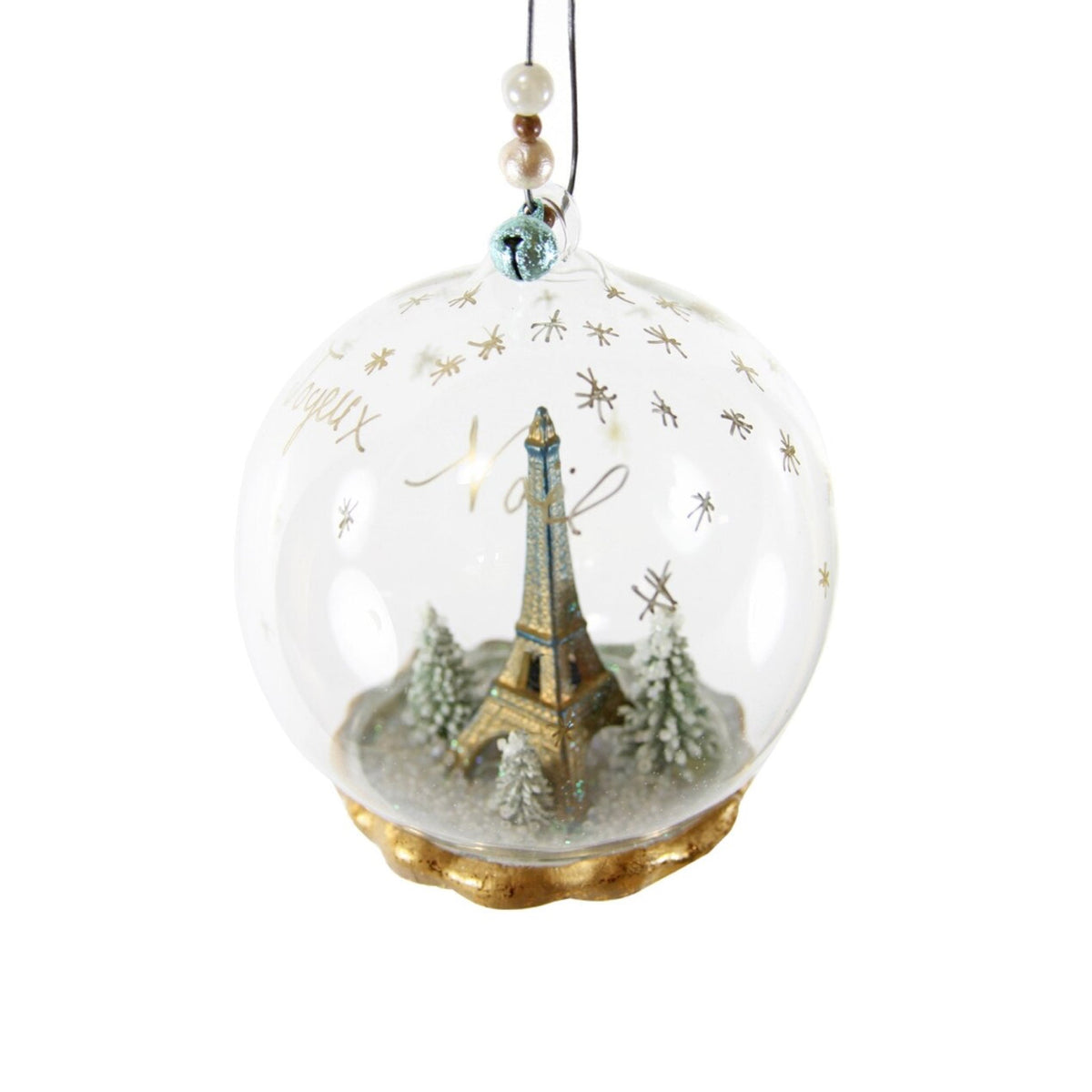 Joyeux Noel Globe Ornament 4"