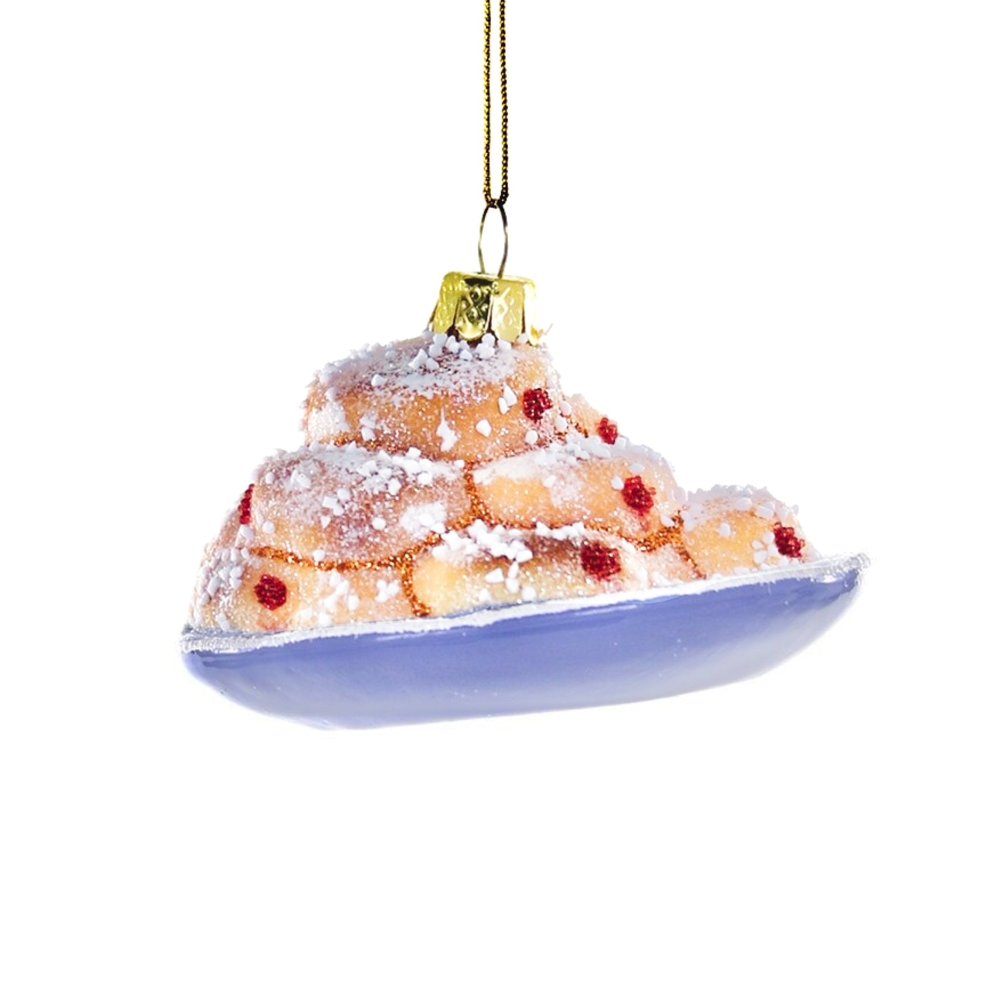 Sufganiyah / Hanukkah Jelly Doughnut Plate Ornament 3" - bubblegum market