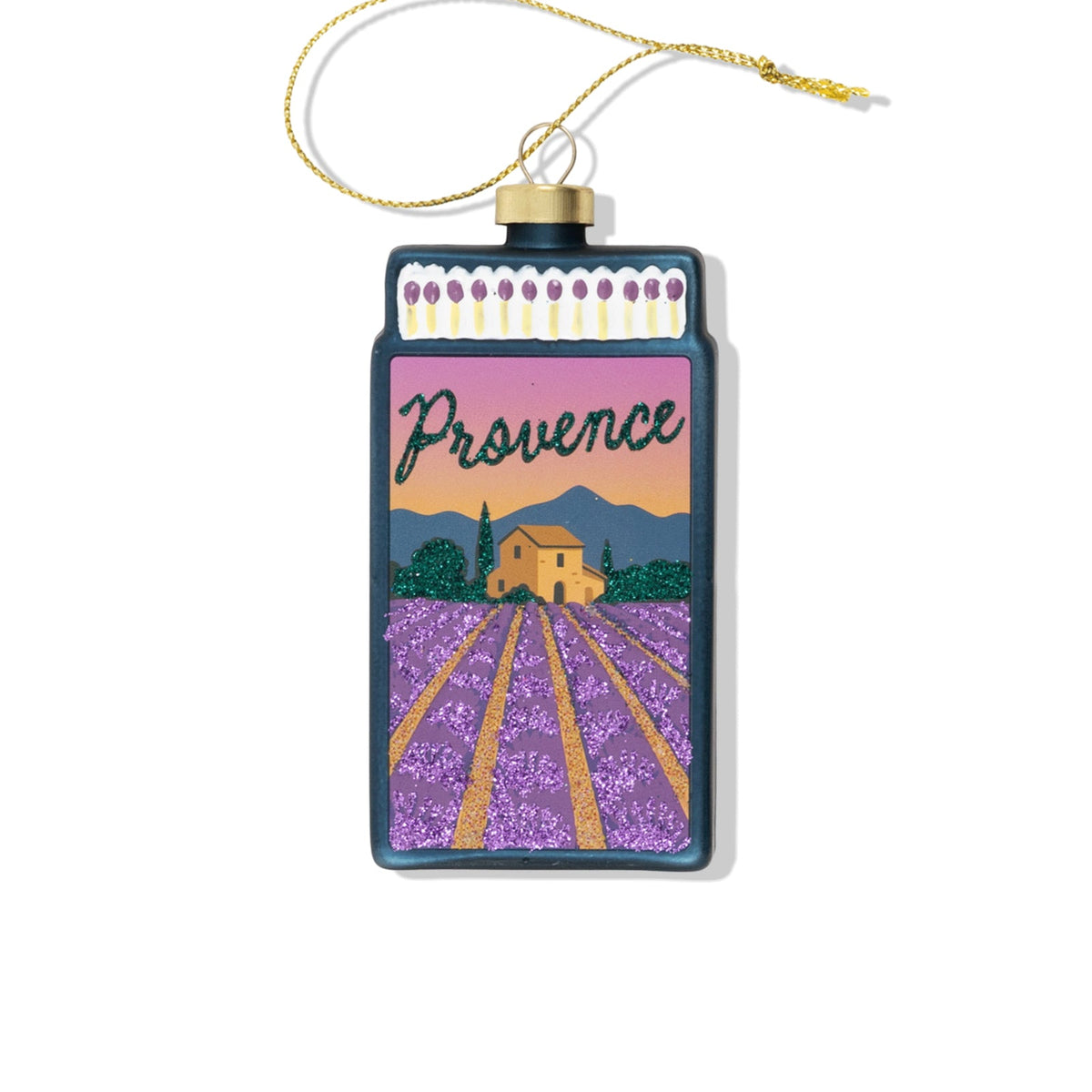 Provence Matchbook Ornament 3.5"