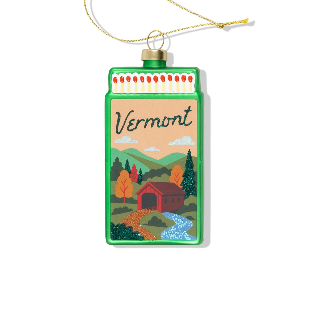 Vermont Matchbook Ornament 3.5"