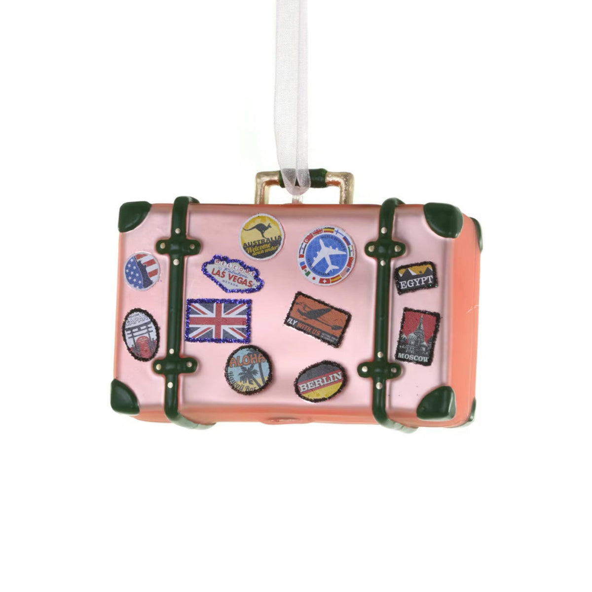 Bon Voyage Suitcase Ornament 3.5"
