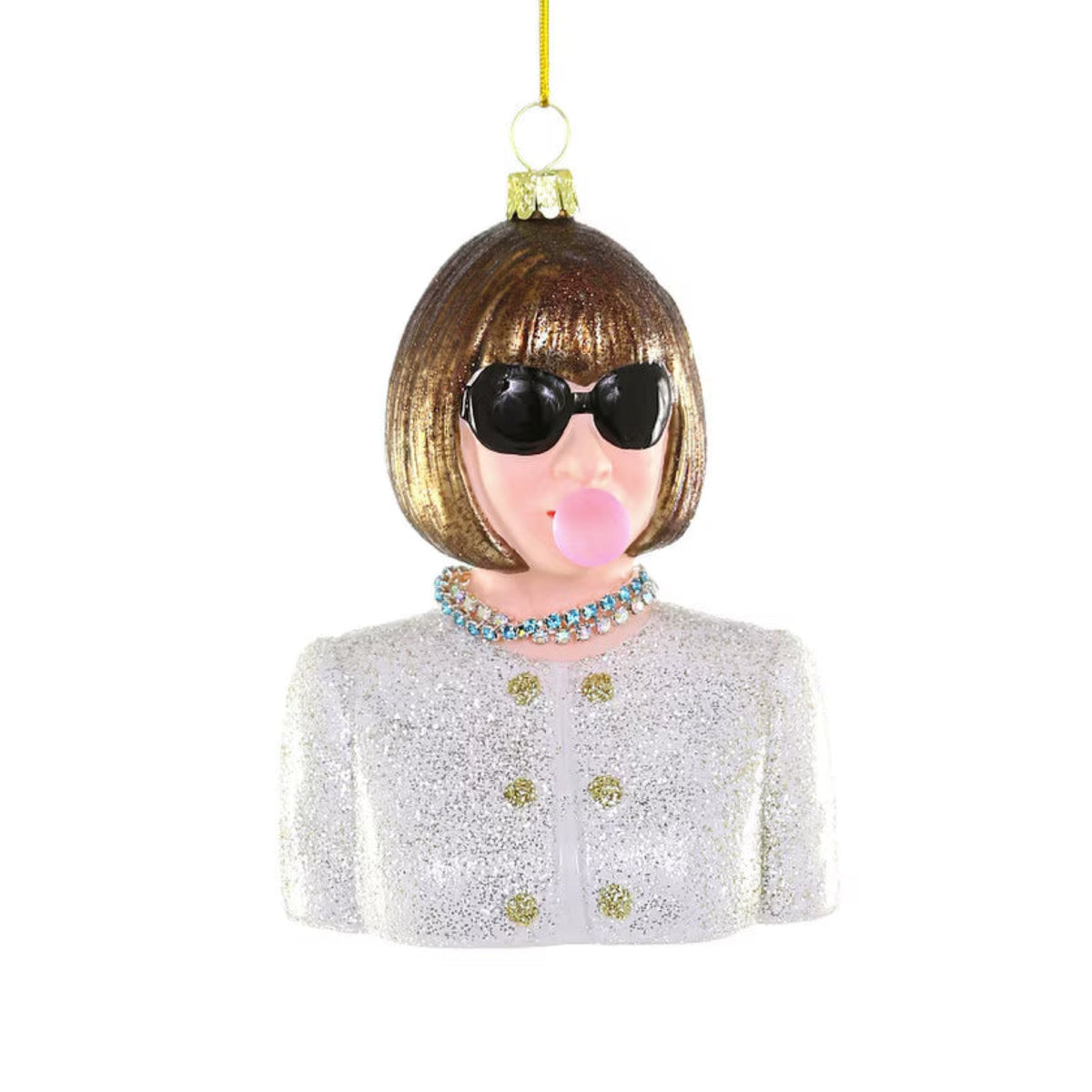 Anna Wintour with Bubble Ornament 5"