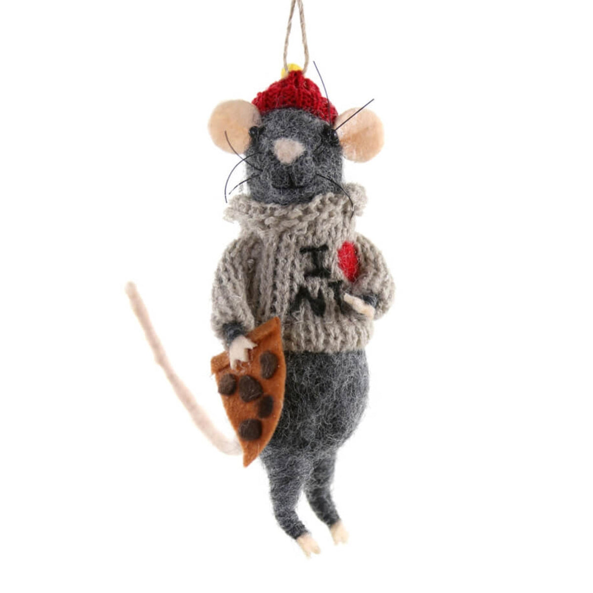 Felt NYC Rat Ornament 6"