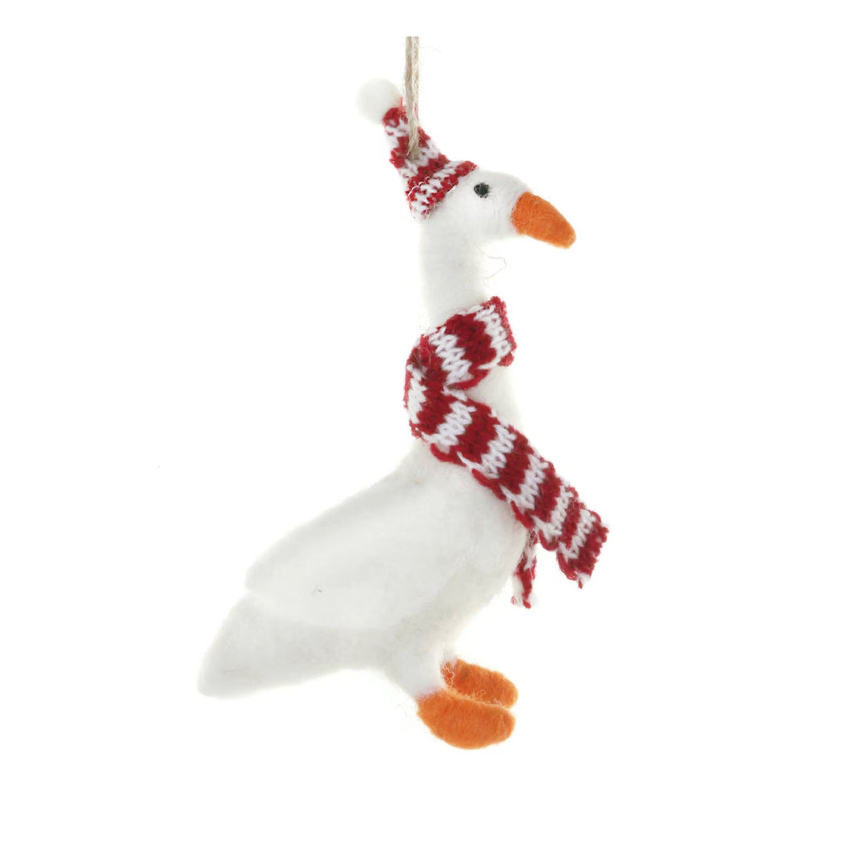 Festive Goose Felt Ornament 5.5" - bubblegum market