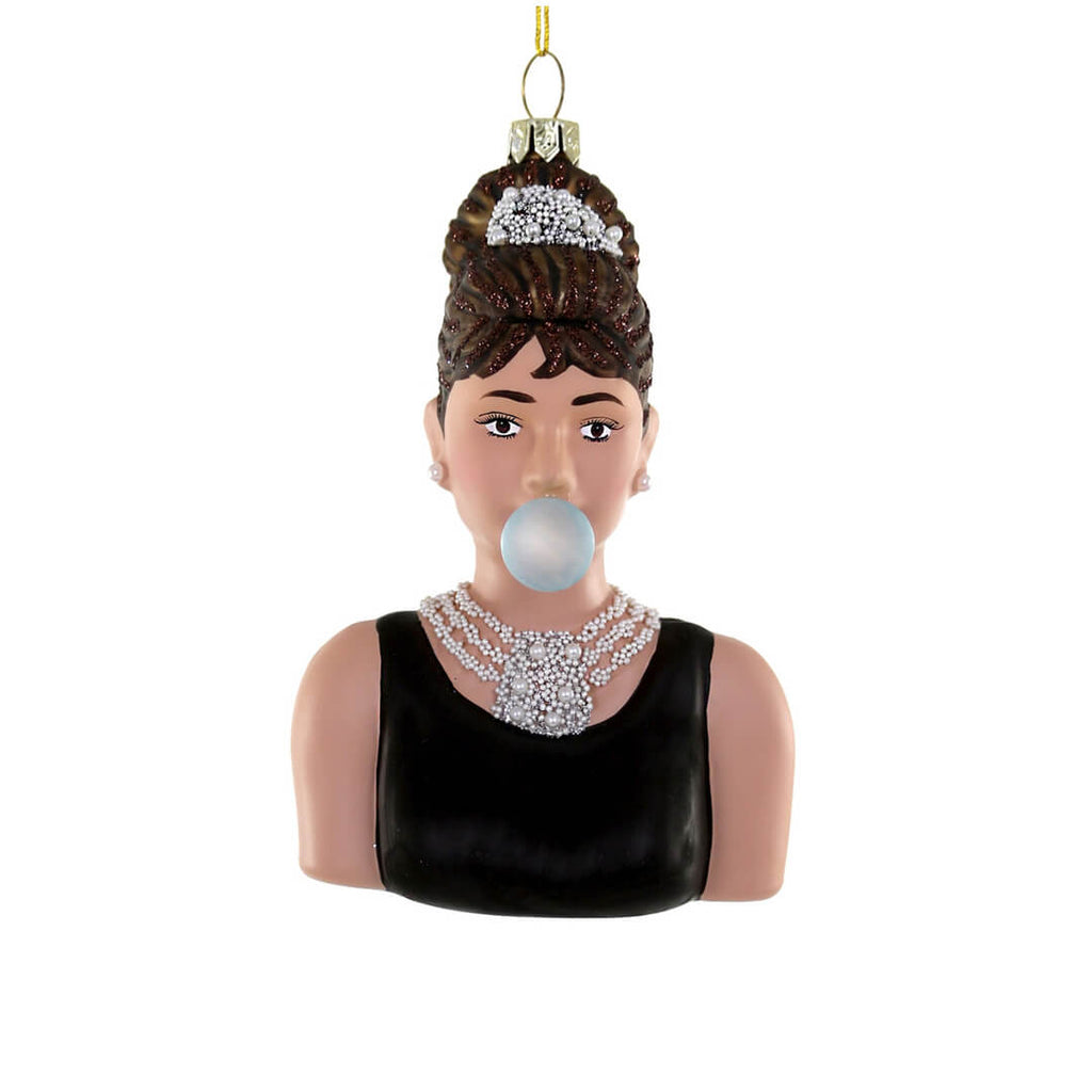 Audrey Blowing Bubbles Ornament - bubblegum market