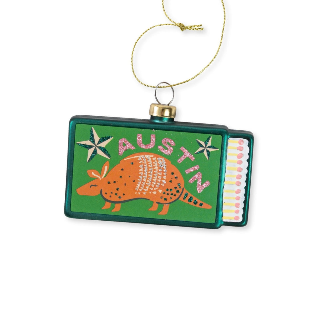 Austin Matchbook Ornament 3.5" - bubblegum market