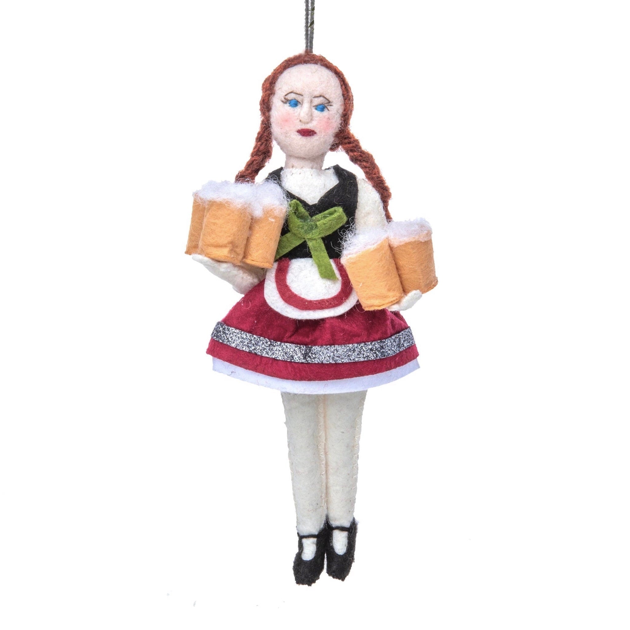Bavarian Maid Felt Ornament - bubblegum market