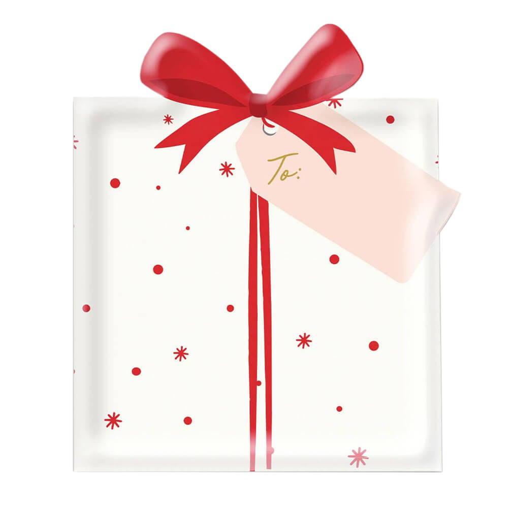 Believe Christmas Present Shaped Paper Plates 10.5" - bubblegum market