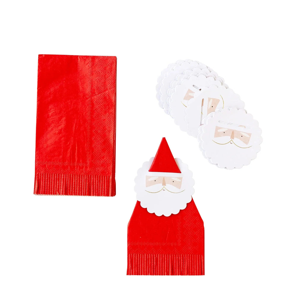 Believe Christmas Santa Napkin Ring and Napkin Set - bubblegum market