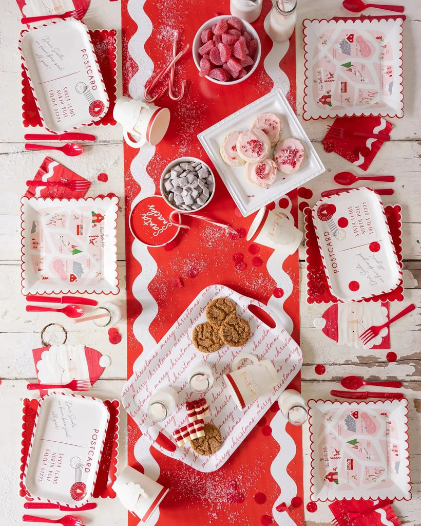 Believe Merry Christmas Script Melamine Tray - bubblegum market