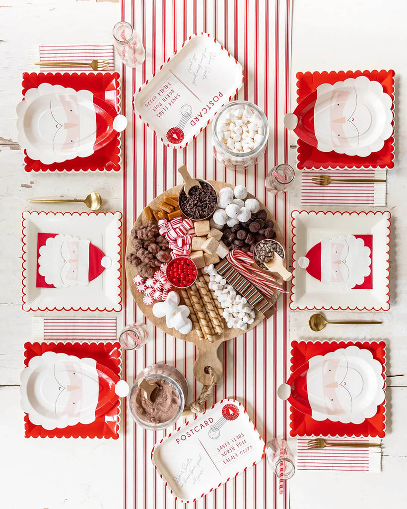 Believe Red/White Scallop Plates 9" - bubblegum market