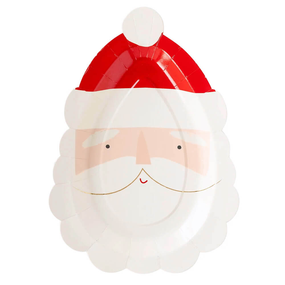 Believe Santa Face Shaped Plates 10" - bubblegum market