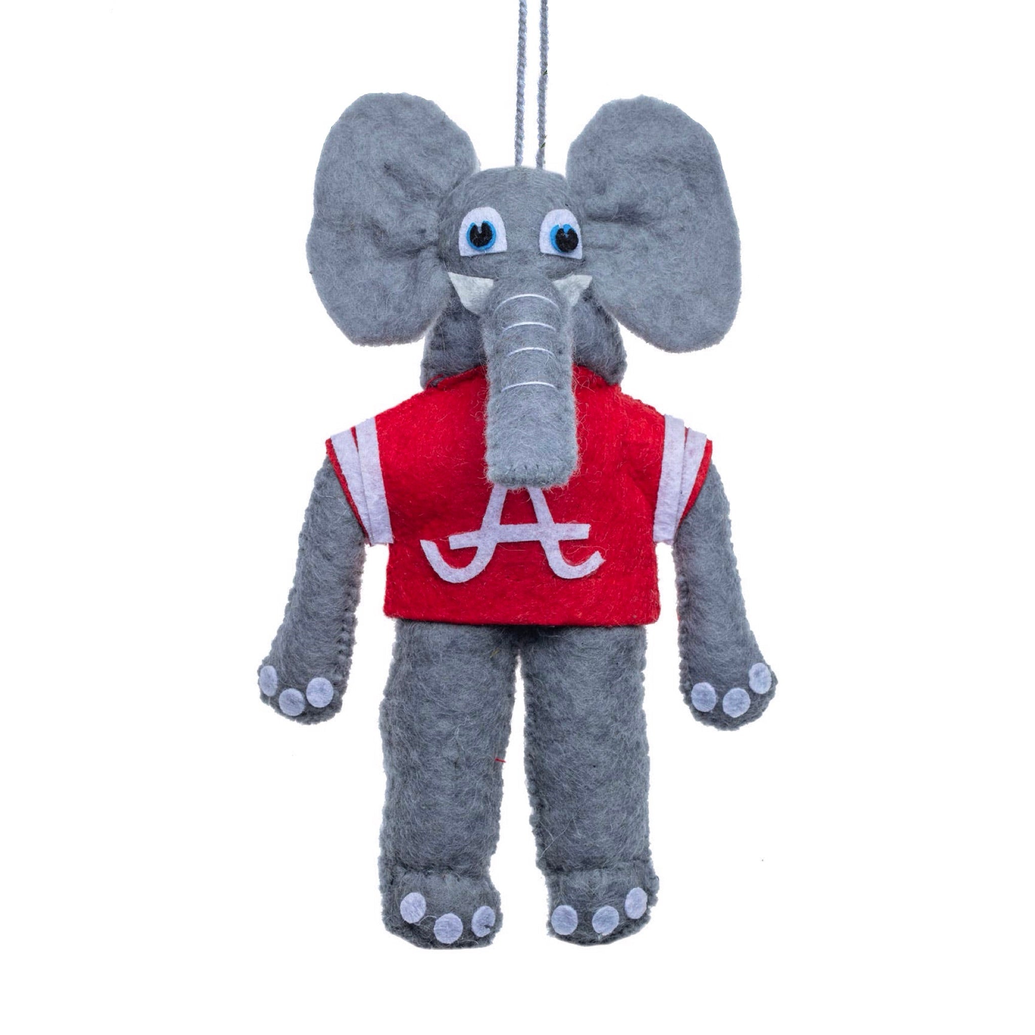 "Big Al" Elephant Felt Ornament - bubblegum market