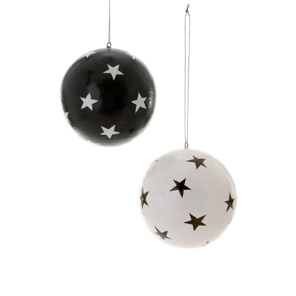 Black & White Star Bauble 3" - bubblegum market