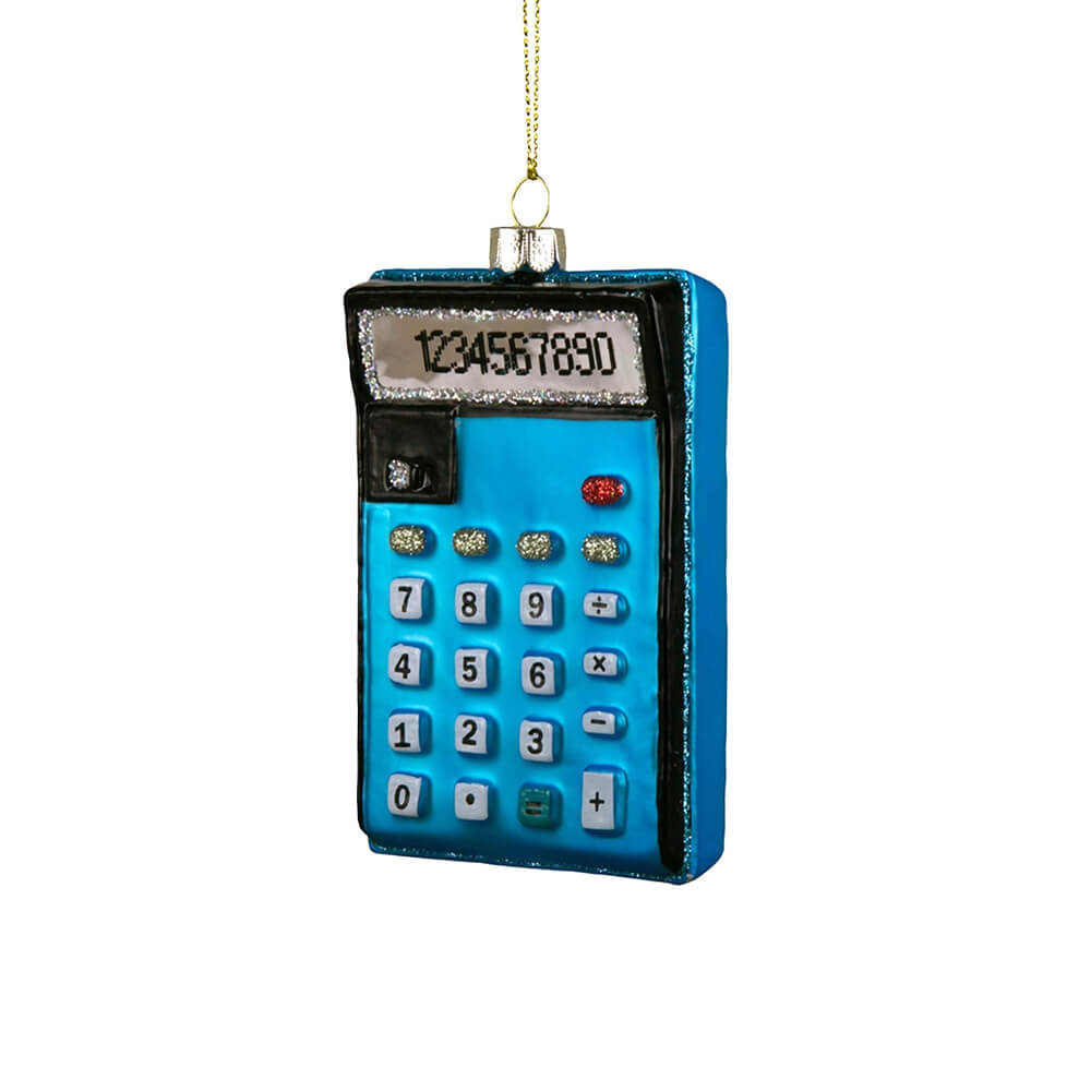 Blue Calculator Ornament 5" - bubblegum market