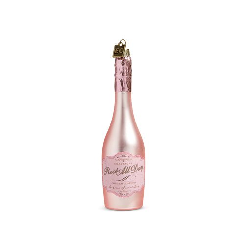 Blushing Holiday Pink Champagne Ornament 5.75" - bubblegum market