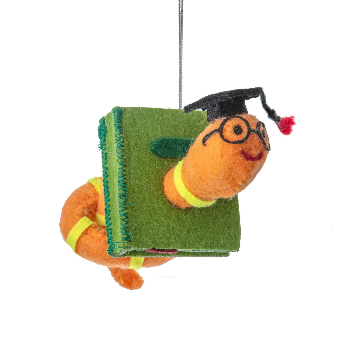 Bookworm Felt Ornament - bubblegum market