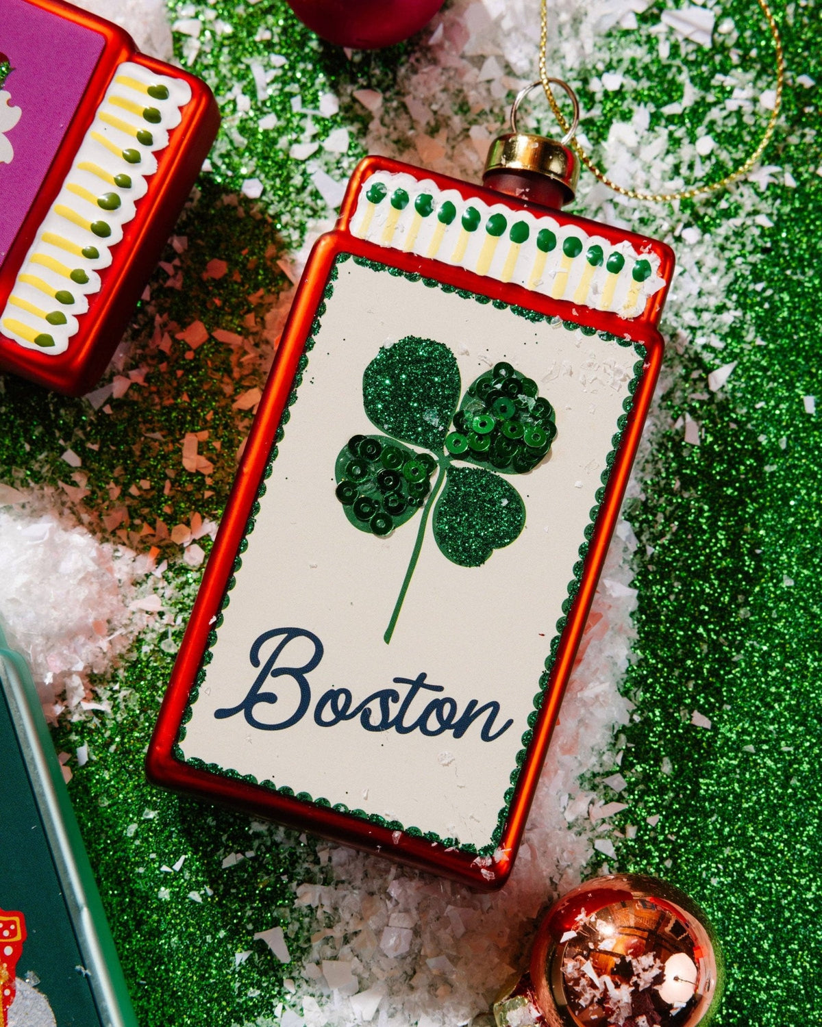 Boston Matchbook Ornament 3.5" - bubblegum market