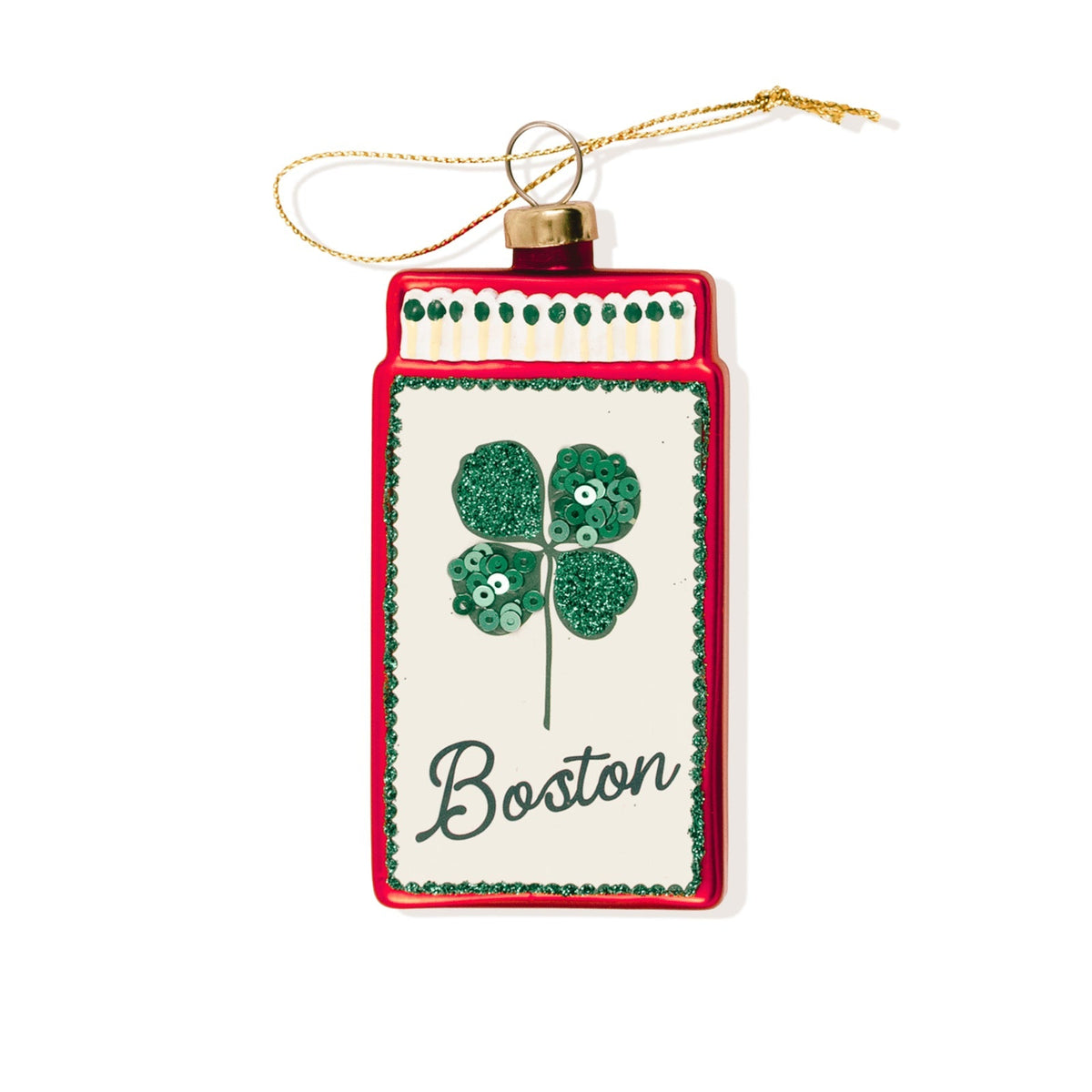 Boston Matchbook Ornament 3.5" - bubblegum market