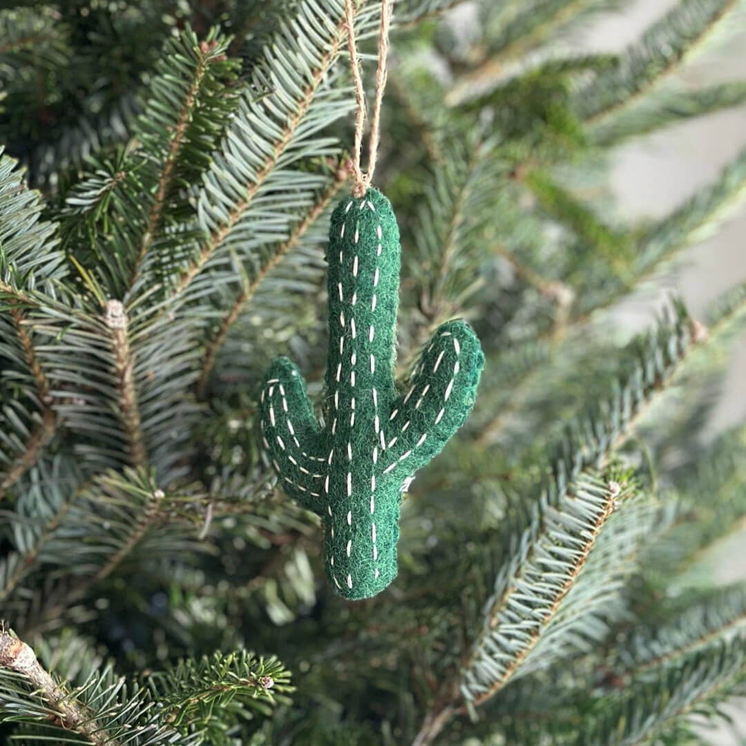 Cactus Wool Felt Ornament 4" - bubblegum market
