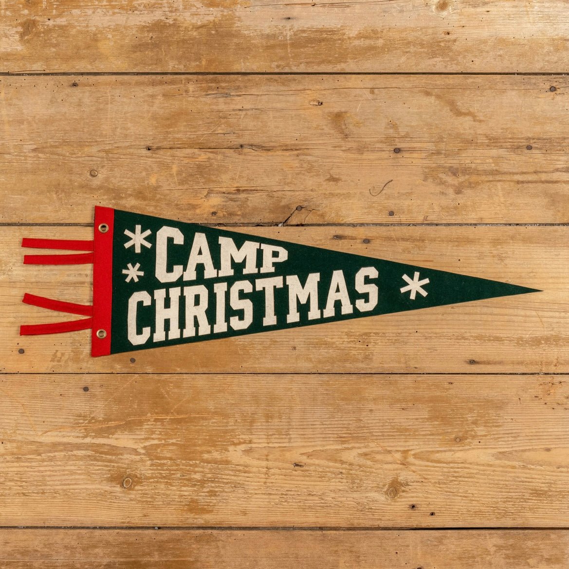 CAMP CHRISTMAS Wall Pennant 27" - bubblegum market