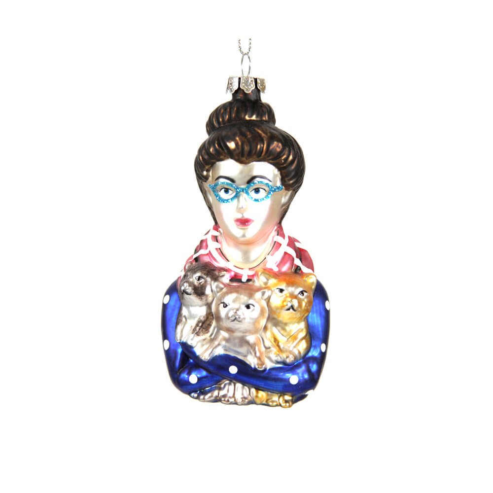 Cat Lady Ornament 4.5" - bubblegum market