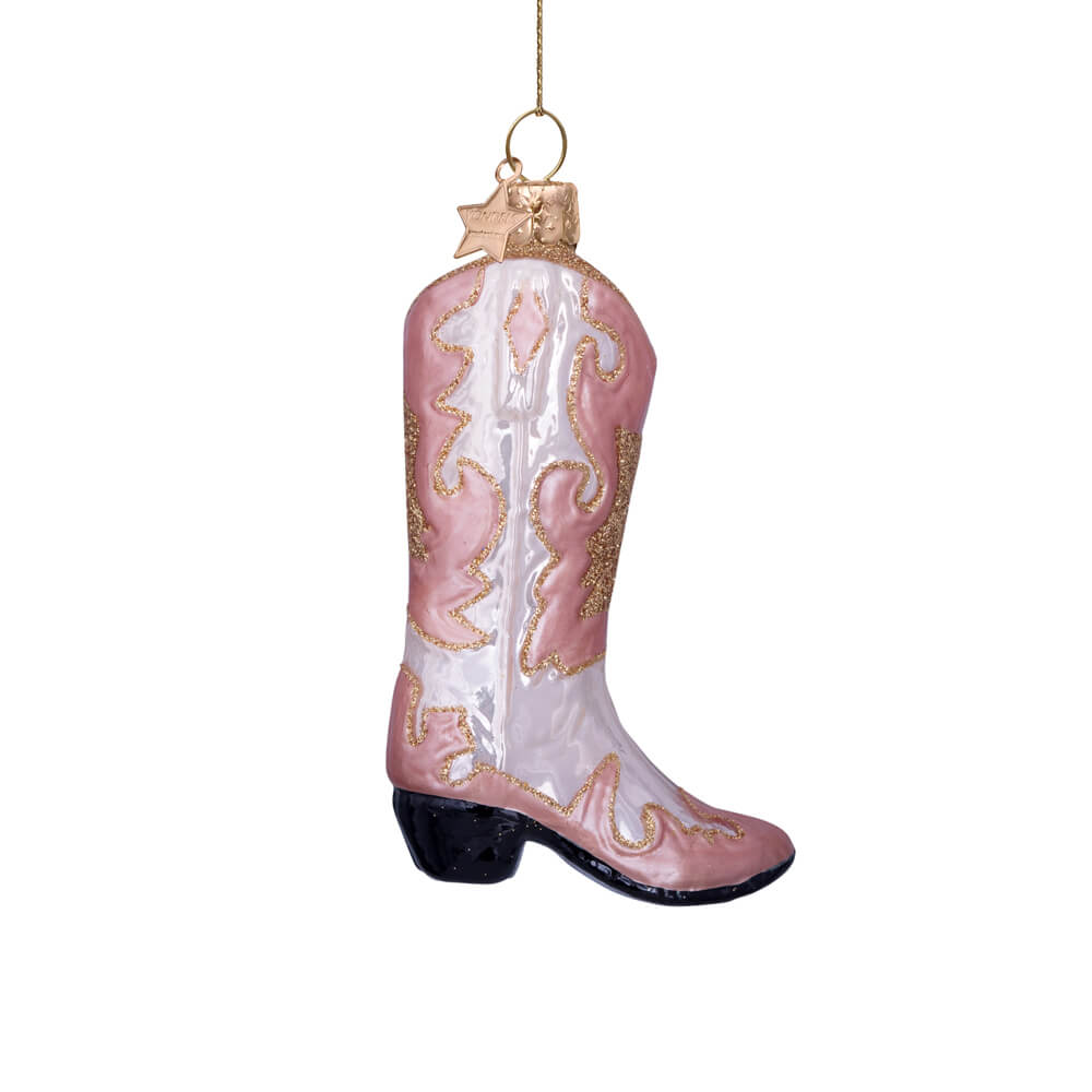 Christmas Cowboy Boot Ornament