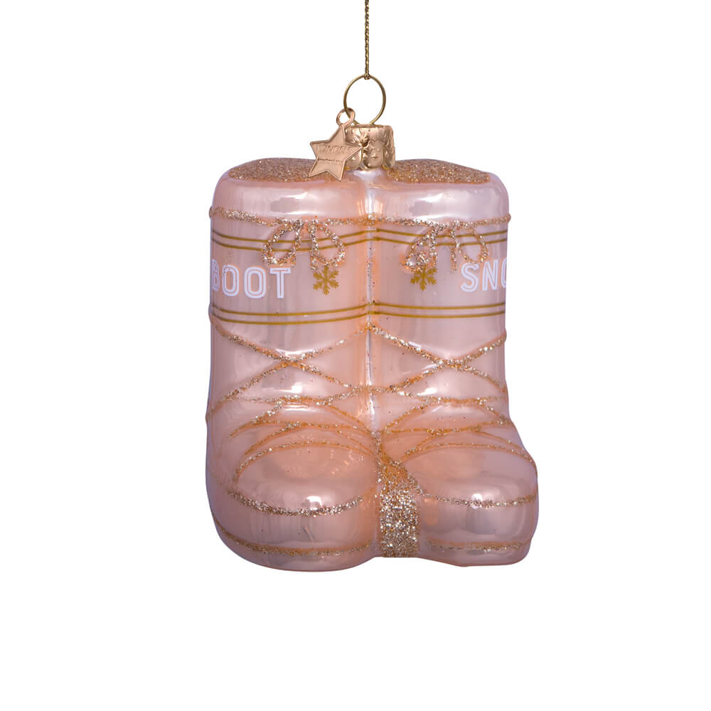 champagne-opal-snow-boots-ornament-gold-glitter-vondels-christmas-light-pink