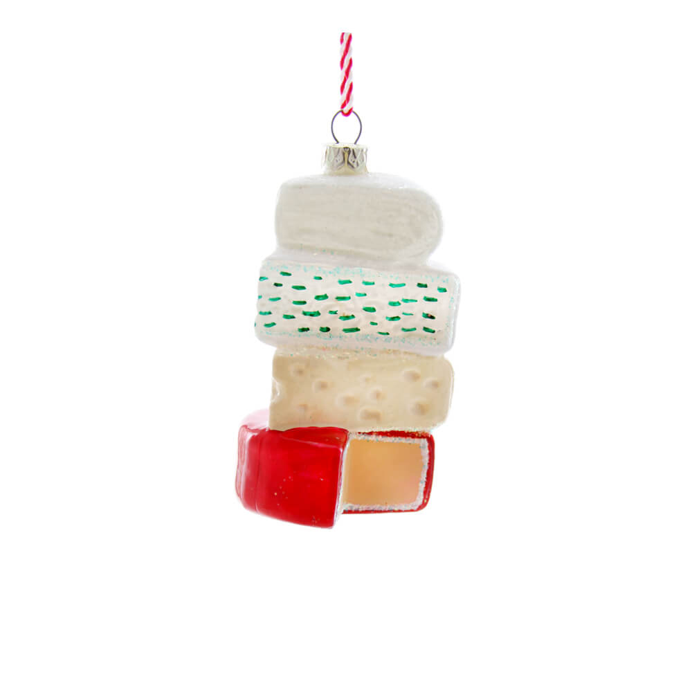 Cheese Stack Glass Ornament 4" - bubblegum market