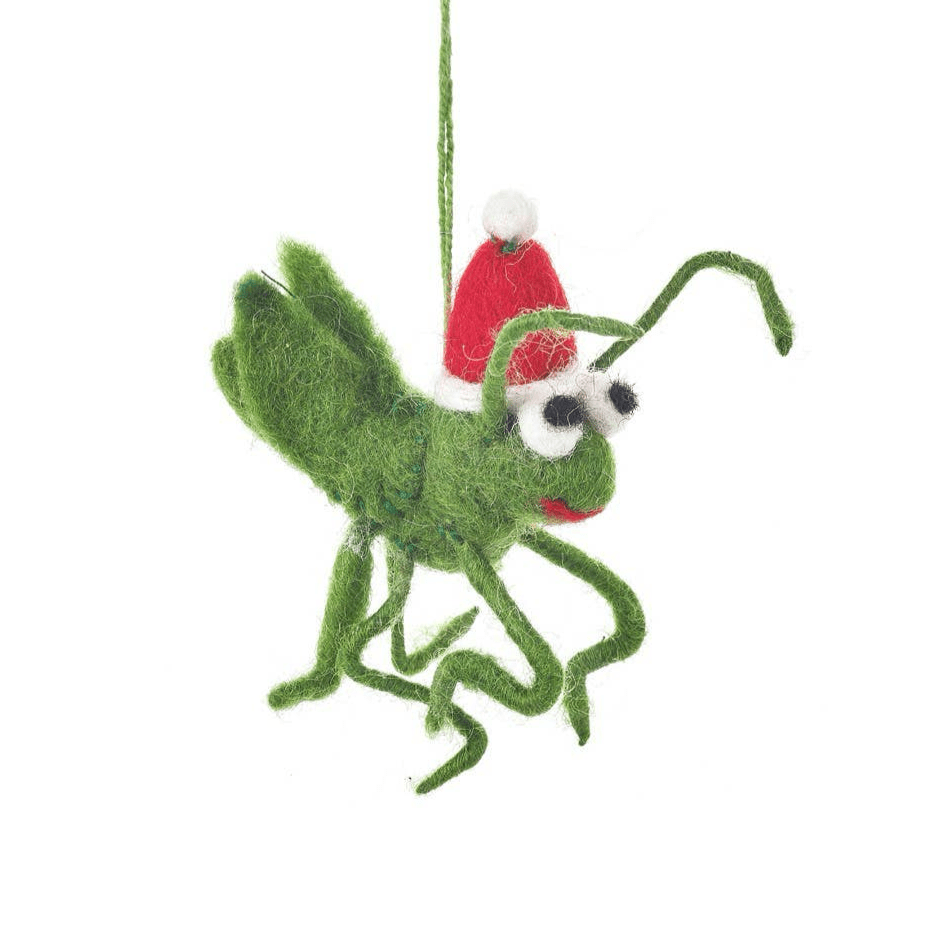 Christmas Cricket Felt Ornament 2.75" - bubblegum market